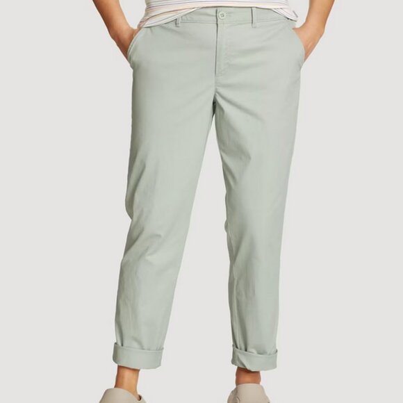 Eddie Bauer Women's Legend Wash Pants - Boyfriend Midrise- Slim - Picture 1 of 3